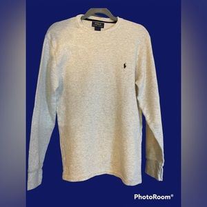 Men’s Polo Ralph Lauren long-sleeve waffle knit shirt- size medium